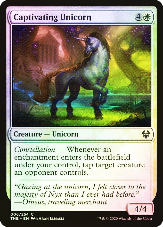 MTG FOIL Captivating Unicorn  - Theros Beyond Death #006 - Image 1 of 1