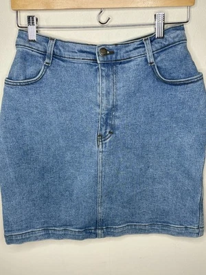 Falda vaquera vintage Harley Davidson talla 4 elástica cremallera logotipo EE. UU. Foto 1 de 4