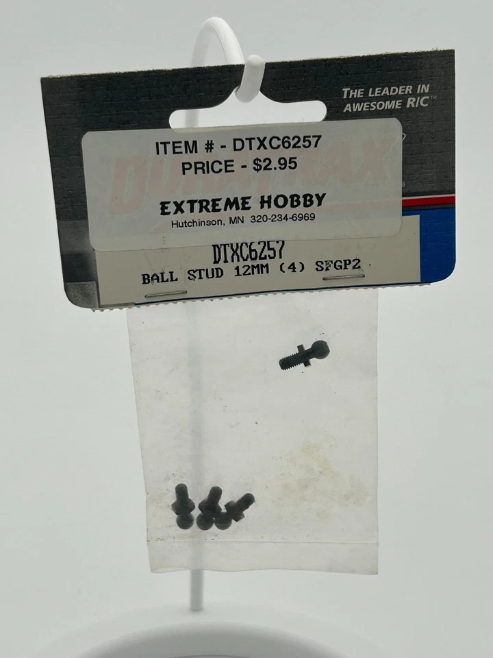 DURATRAX - BALL STUD 12MM (4) SFGP2 - #DTXC6257 - NOS - Image 1 of 2