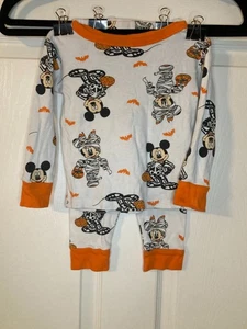 Disney Halloween Toddler Jammies - Spooky Mickey/Minnie Mouse - Size 3T - Picture 1 of 8