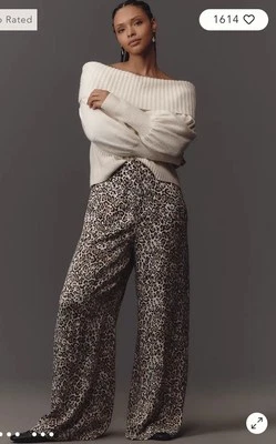 NUEVO CON ETIQUETAS Pantalones Anthropologie Maeve Estampado Leopardo Estampado Animal Talla XXS ¡¡SEXY!!! Foto 1 de 4