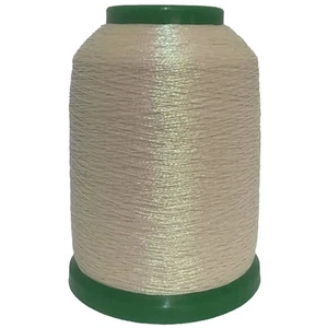 Amann Isamet 9940 IVORY Metallic Embroidery Thread, 1000m Cone - Picture 1 of 1