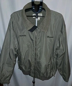 Columbia Budweiser Jacket Mens Full Zip Coat Beer Mens Size XL Olive Green - Picture 1 of 6