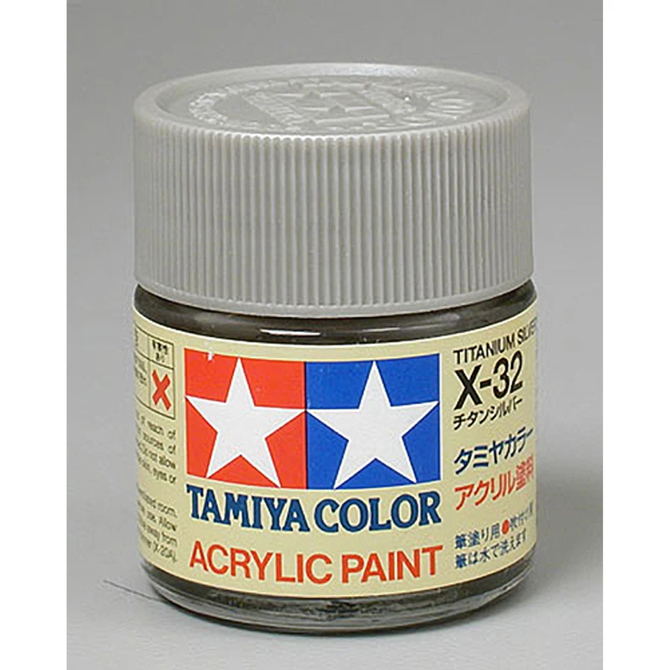Tamiya Acrílico X32 Titanio Plata TAM81032 Plástico Pintura Acrílico Foto 1 de 1
