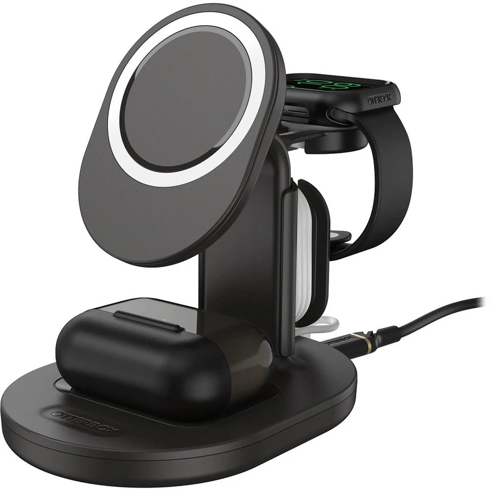 Estación de carga OtterBox 3 en 1 para Apple MagSafe - 7,5 W - Noche radiante Foto 1 de 3