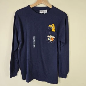 Vintage Flintstones Shirt Kids XL Cartoon Network Fred Pocket Long Sleeve 90s - Picture 1 of 12