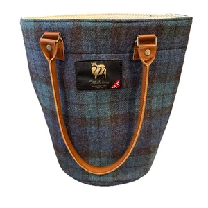 Nostalgic Garage: Mallalieus Bucket Tote Japan made Harris tweed - Picture 1 of 8