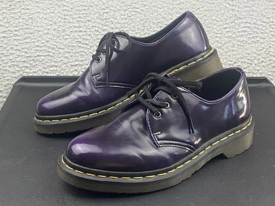 Zapatos Oxford Dr. Martens Vegano 1461 Negro Rico Púrpura Para Mujer Talla 6 EXC Foto 1 de 4