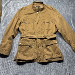 J. Peterman Safari Giacca con Cintura Uomo XL Marrone Field Coat Moto Equitazione - Foto 1 di 11