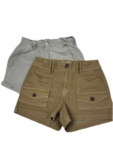 BKE Buckle Shorts 26 Khaki Women Lot Of 2 Used 3h Misc Bin - Picture 1 of 11