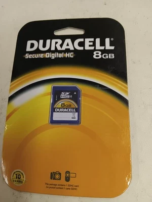 NEW Duracell 8GB SD Memory Card Secure Digital High Capacity Speed SDHC - Image 1 of 2