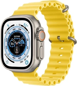 APPLE Watch Ultra GPS + Cell 49mm Tytanowa obudowa Ocean Band Żółta MNHG3FD/ A - Zdjęcie 1 z 3