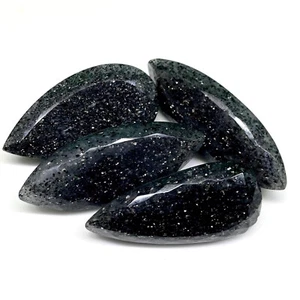 4 Pcs Natural Black Sunstone 42-48mm Mix Cut Loose Faceted Gemstones 227.60 Cts - Picture 1 of 19