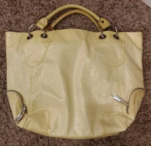 Kenneth Cole Reaction Yellow Large Purse Tote Shoulder Beach Bag Carryall B21 - Picture 1 of 17