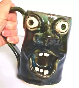 Ugly, FREAKY Zombie TASSE Halloween Horror Evil Spirit Studio Art Signed Pottery - Bild 1 von 17