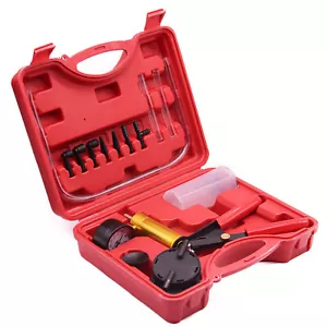 HAND VACUUM PUMP HELD BRAKE BLEEDER TESTER SET BLEED CAR MOTORBIKE BLEEDING KIT - Foto 1 di 8