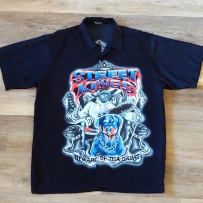 Vintage Renegade Street Kings Graphic Button Down Shirt Size XL - Image 1 of 4