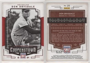 2015 Panini Cooperstown HOF Chronicles Red /35 Don Drysdale (Facing Camera)