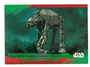 2017 TOPPS STAR WARS THE LAST JEDI GREEN PARALLEL #66 FO HEAVY ASSAULT WALKER - Picture 1 of 1
