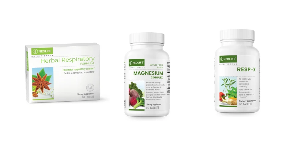 Пакет для облегчения астмы Neolife — респираторная поддержка, пазухи и дыхательные добавки - Изображение 1 из 1