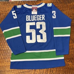 Teddy Blueger Signed Vancouver Canucks Jersey JSA Coa Autographed - Picture 1 of 6