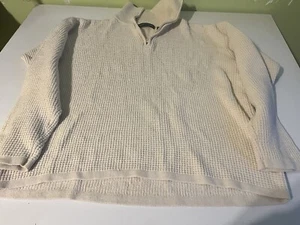 Structure vintage cream 1/4 zip sweater size large - Picture 1 of 4