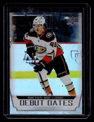 2022-23 Upper Deck #DD-13 Trevor Zegras Debut Dates Rookie  Ducks - Image 1 of 2