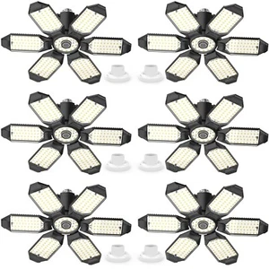 Led Garage Lights 6-Pack 200W Super Bright Ceiling Led Shop Lights, E26/E27 B... - Picture 1 of 7
