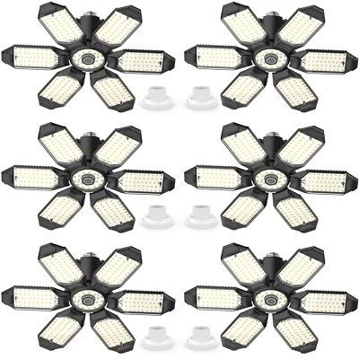 Led Garage Lights 6-Pack 200W Super Bright Ceiling Led Shop Lights, E26/E27 B... - Image 1 of 4