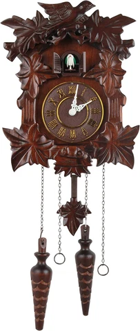 Handcrafted Wood Cuckoo Clock MX313 Automatic Night Shut Off Sensor New Cover