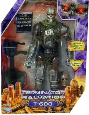 Figura de acción Playmates TERMINATOR Salvation T-600 ojos LED rojos brillantes 11" NUEVA Foto 1 de 4