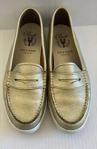 Cole Haan Women's Pinch Grand OS Gold Leather Loafers Size 8.5 B Casual Comfort - Picture 1 of 9