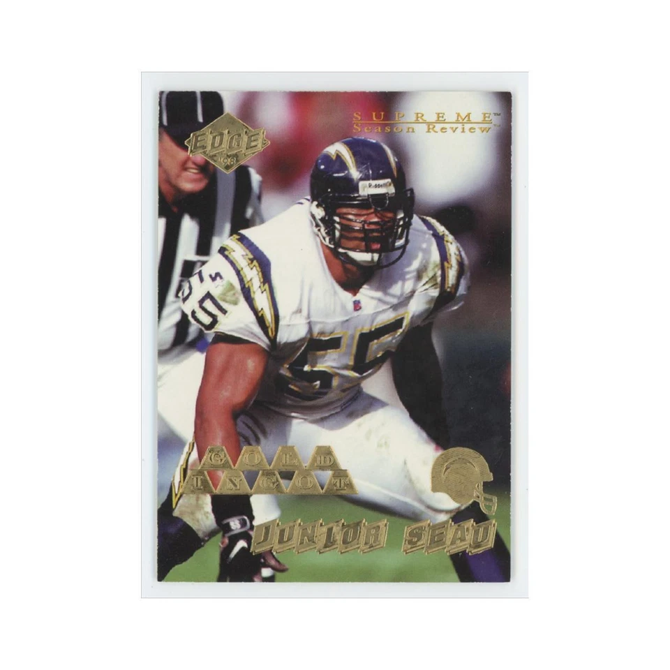 Junior Seau 1998 Collector's Edge Gold #151 San Diego Chargers Football Card NM - Image 1 of 3