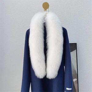 Bufanda de piel de zorro real para mujer invierno cuello cálido piel entera zorro bufandas largas envolturas - Imagen 1 de 20