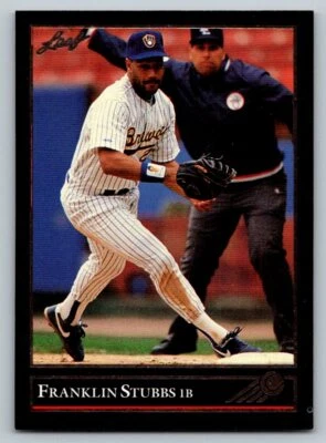 1992 Leaf #328 Franklin Stubbs Black Gold - Image 1 of 2