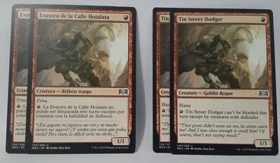 MTG Tin Street Dodger Ravnica Allegiance 120/259 Uncommon 2x English 2x Spanish - Image 1 of 2