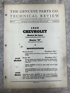 Original 1939 Chevrolet Technical Review, Series 6 - Imagen 1 de 3