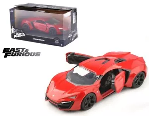 1:32 FAST & FURIOUS 7 LYKAN HYPERSPORT RED COLLECTION DIECAST VEHICLE CAR TOY - Picture 1 of 9