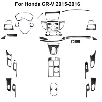 Kit interior completo de fibra de carbono para Honda CR-V 2015-2016 53 piezas Foto 1 de 4