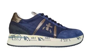 PREMIATA women's sneakers in leather and nylon CONNY_6981 blue - Imagen 1 de 8