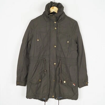 Chaqueta parka para mujer HILFIGER DENIM talla M aislada cremallera completa broches de presión verde s11072 Foto 1 de 4