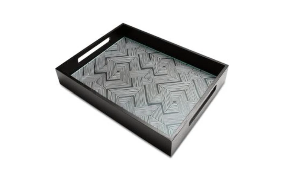 Bandeja grande de madera y vidrio Akwaaba Inns for Hotel Collection 12" X 16" A3 Foto 1 de 1