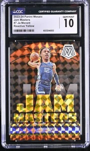 Ja Morant 2023-24 Panini Mosaic Jam Masters Reactive Yellow #/99 - CGC GEM MT 10 - Picture 1 of 2