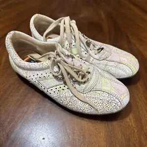 Kowalski Shoes DISTRESSED Leather Sneakers MADE in SPAIN US M - Picture 1 of 7