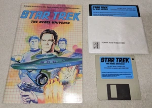 STAR TREK THE REBEL UNIVERSE Graphic Adventure Computer Game Vintage 1988 IBM - Picture 1 of 3