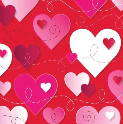 Servilletas de almuerzo de papel de conversión creativa, corazones y remolinos, 16 unidades Foto 1 de 2