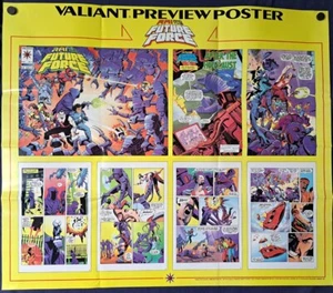 VALIANT RAI AND THE FUTURE FORCE PREVIEW COMIC PROMO POSTER 31X26 1992 UNUSED - Picture 1 of 3