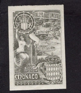 Cinderella Poster Stamp - Monaco 1912 Rallye Automobile - 30 x 43mm