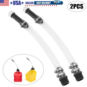 2x Deluxe Fuel Jug Hose Filler Racing Utility 5 Gallon Gas Can Kit VP Type Spout - Picture 1 of 9