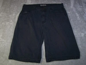 Enyce Pantaloncini Uomo Sean Pettini Jeans 100% Cotone Relax Hip Hop 39X14 Nero - Foto 1 di 12
